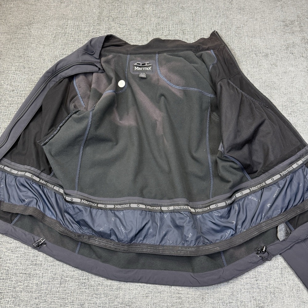 Marmot Softshell Jacket Men's XL Gray Removable Hooded Lined Outdoor - Picture 9 of 12